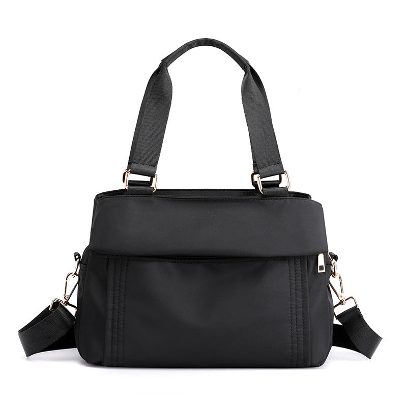 Bolsa De Nylon Resistente A Salpicaduras De Agua De Color Sólido De Moda Y Ocio Simple De Gran Capacidad
