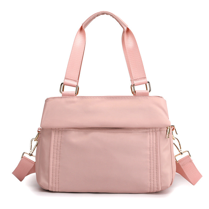 Bolsa De Nylon Resistente A Salpicaduras De Agua De Color Sólido De Moda Y Ocio Simple De Gran Capacidad