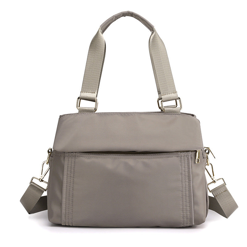 Bolsa De Nylon Resistente A Salpicaduras De Agua De Color Sólido De Moda Y Ocio Simple De Gran Capacidad