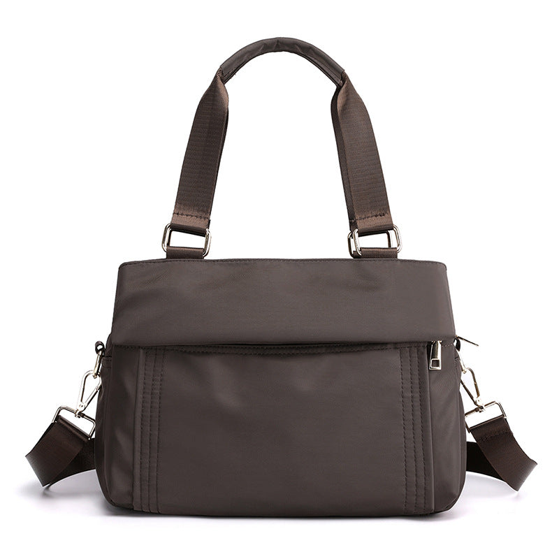 Bolsa De Nylon Resistente A Salpicaduras De Agua De Color Sólido De Moda Y Ocio Simple De Gran Capacidad