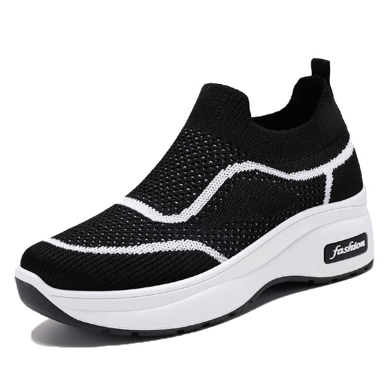 Zapatos De Mujer De Estilo Casual Con Suela Gruesa En Otoño