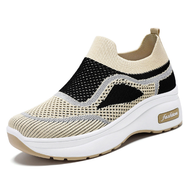 Zapatos De Mujer De Estilo Casual Con Suela Gruesa En Otoño
