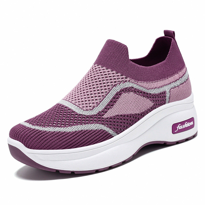 Zapatos De Mujer De Estilo Casual Con Suela Gruesa En Otoño