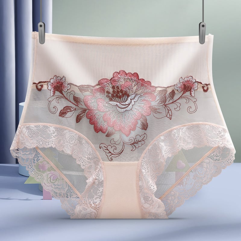 🌸 Pantalones Bordados De Encaje De Alta Gama De Cintura Alta
