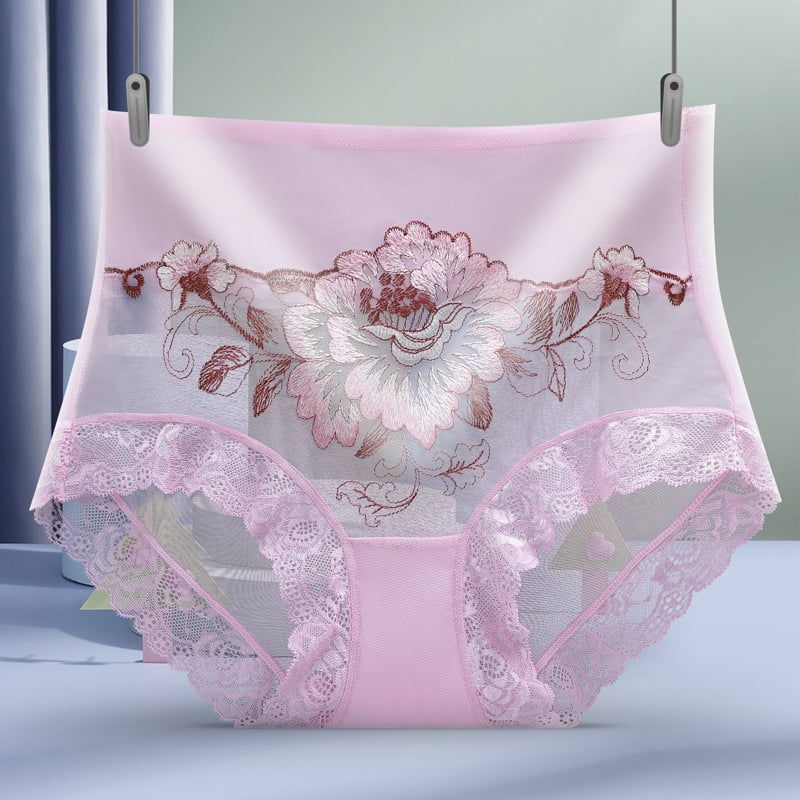 🌸 Pantalones Bordados De Encaje De Alta Gama De Cintura Alta