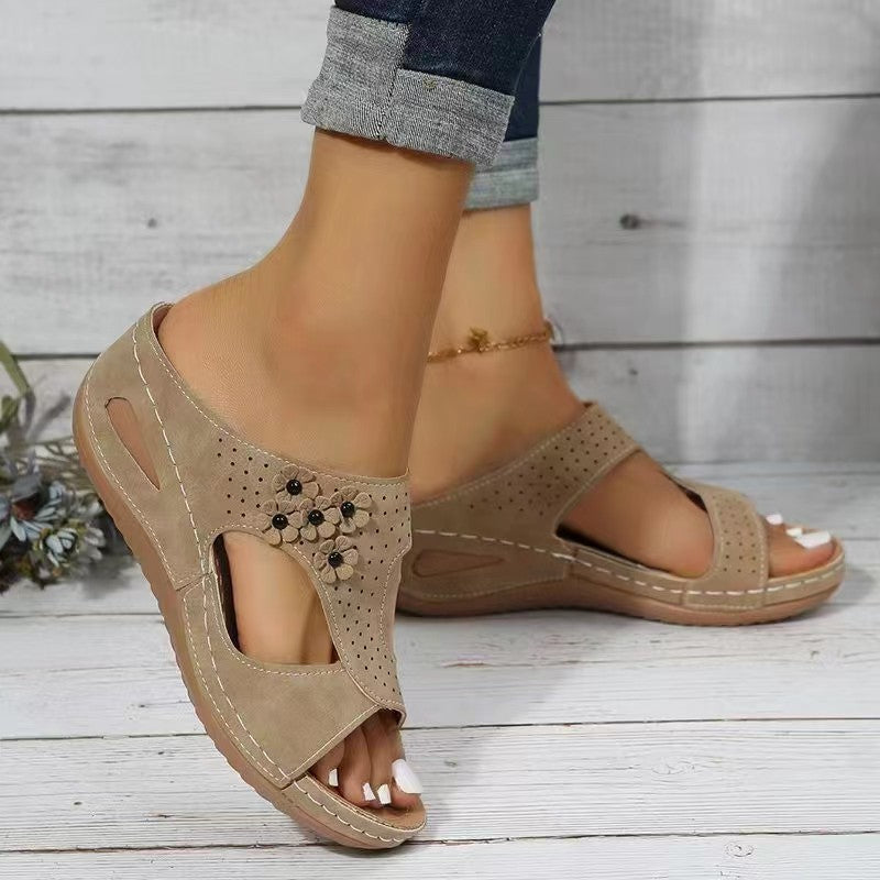 Sandalias De Cuña Ortopédicas Y Deslizantes De Primera Calidad Para Mujer