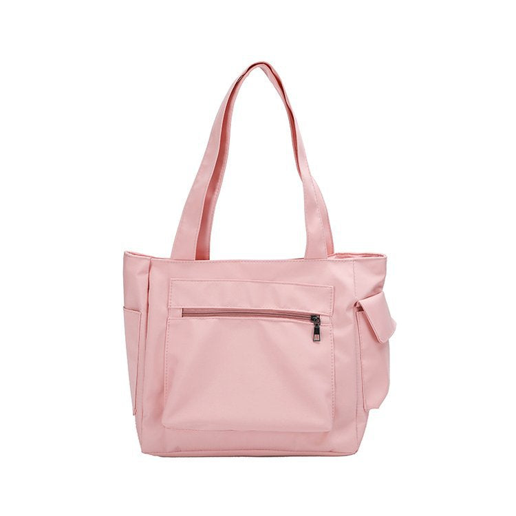 Bolso De Mano De Gran Capacidad Bolso Tote De Color Sólido Femenino