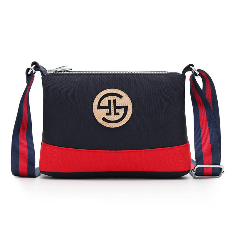 Bolso De Mujer De Nylon Diagonal De Color De Choque Simple Billetera Cero