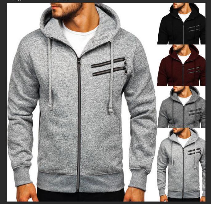 Chaqueta con capucha para hombres agarran un cárdigan de terciopelo - MXbueno