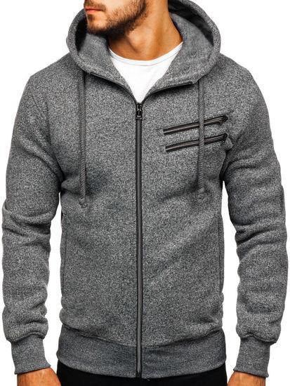 Chaqueta con capucha para hombres agarran un cárdigan de terciopelo - MXbueno