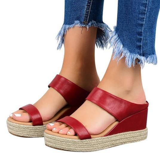 Primavera/Verano 2020 Sandalias de mujer de línea de tacón inclinado - MXbueno