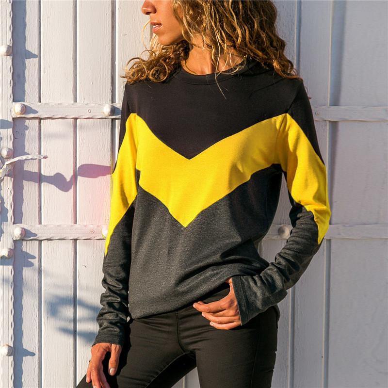 Nueva ropa de mujer en otoño de 2020 Cuello redondo casual Mangas largas - MXbueno