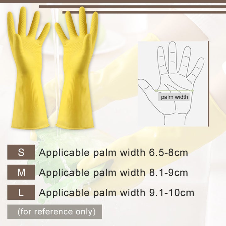 Guantes De Limpieza Engrosados De Goma(2 piezas)