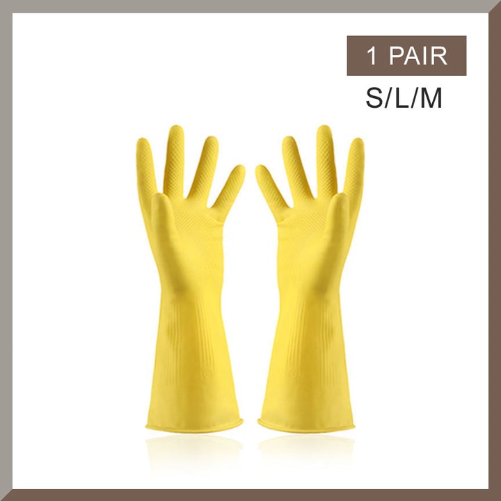 Guantes De Limpieza Engrosados De Goma(2 piezas)