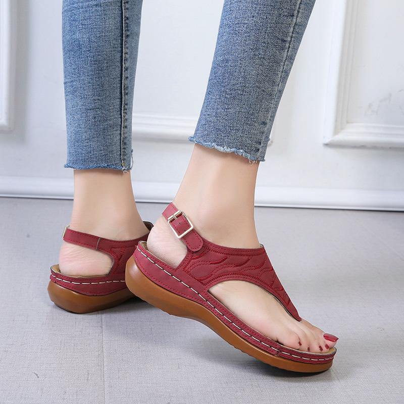 Las nuevas sandalias de tacón de pendiente 2020 para mujer casual - MXbueno