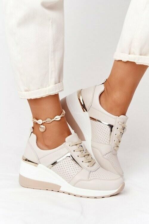 Zapatillas Deportivas De Cuña Con Cordones