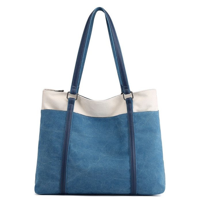 Bolso Grande De Lona Retro