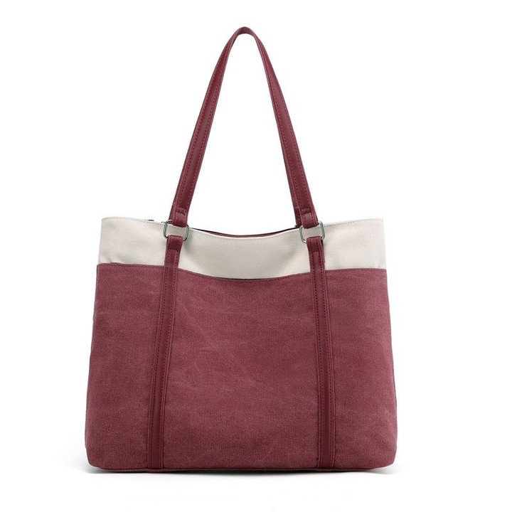 Bolso Grande De Lona Retro