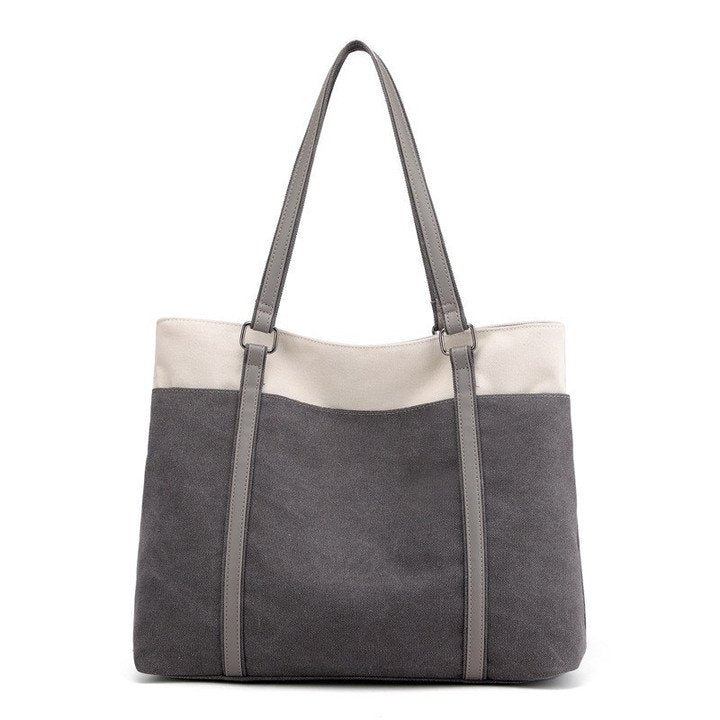 Bolso Grande De Lona Retro