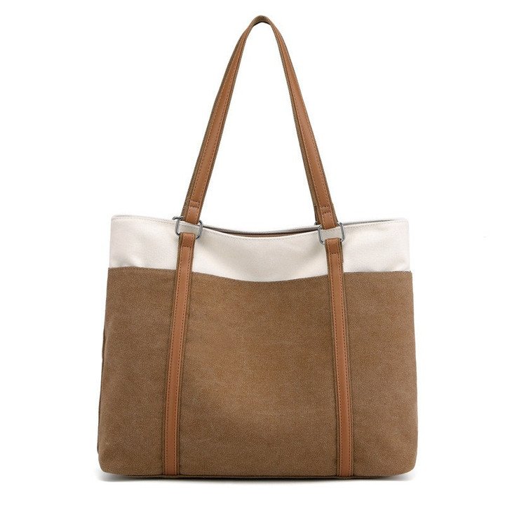 Bolso Grande De Lona Retro