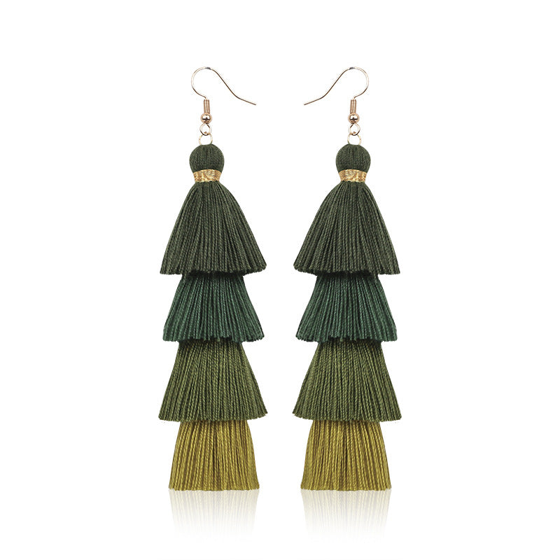 Pendientes De Borla Hechos A Mano, Pendientes Largos De Estilo étnico Retro Europeo Y Americano Para Mujer, Pendientes Personalizados Bohemios, Joyería
