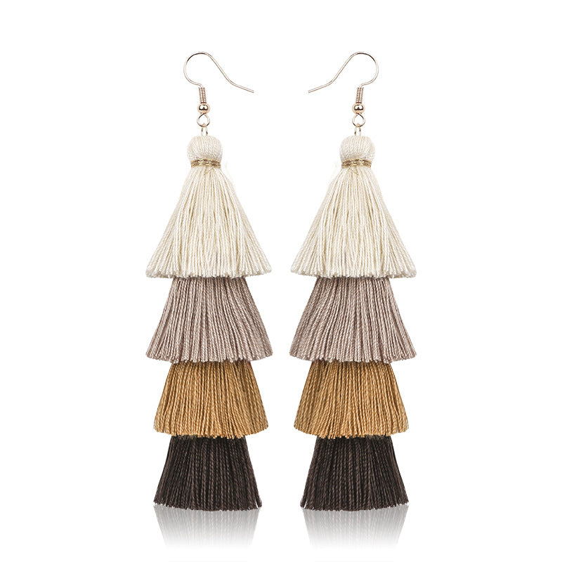 Pendientes De Borla Hechos A Mano, Pendientes Largos De Estilo étnico Retro Europeo Y Americano Para Mujer, Pendientes Personalizados Bohemios, Joyería