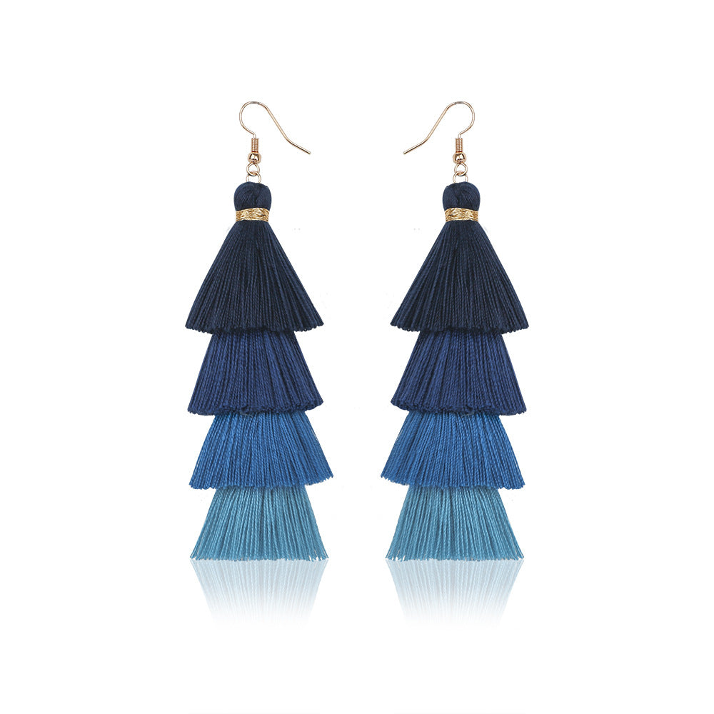 Pendientes De Borla Hechos A Mano, Pendientes Largos De Estilo étnico Retro Europeo Y Americano Para Mujer, Pendientes Personalizados Bohemios, Joyería