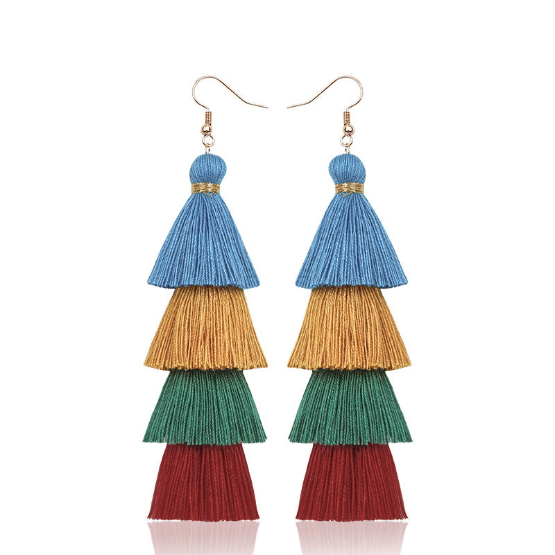 Pendientes De Borla Hechos A Mano, Pendientes Largos De Estilo étnico Retro Europeo Y Americano Para Mujer, Pendientes Personalizados Bohemios, Joyería