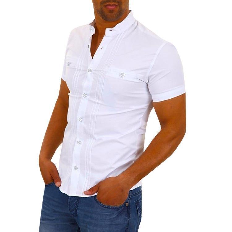 Camisa de manga corta con costuras - MXbueno