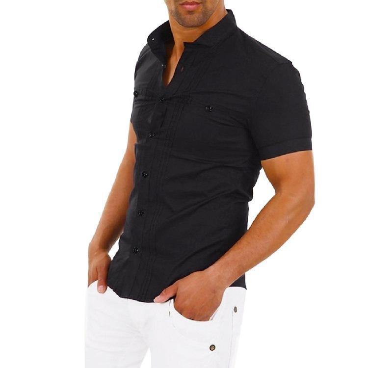 Camisa de manga corta con costuras - MXbueno
