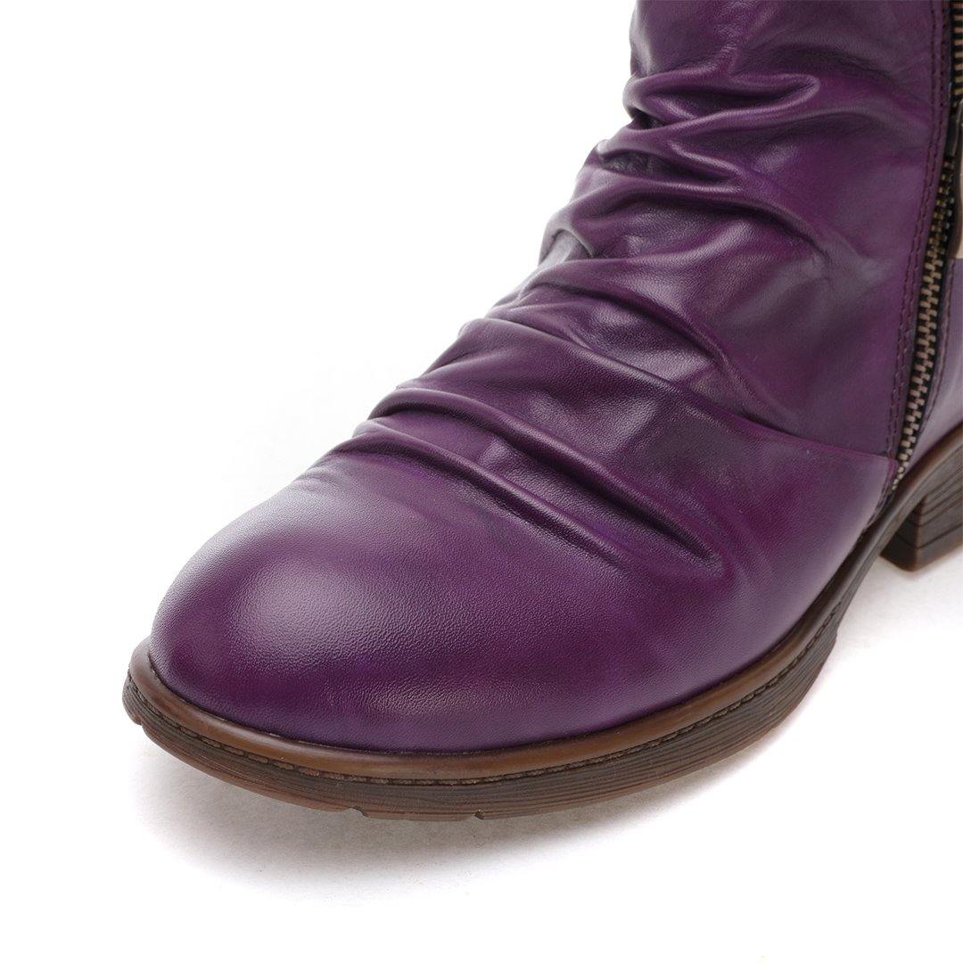 Botas de suave al tacto hecho de cuero de piel de becerro precioso (5 Colores) - MXbueno