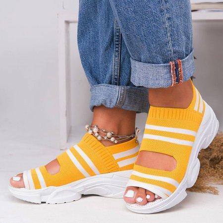 Sandalias de punta abierta grises casuales