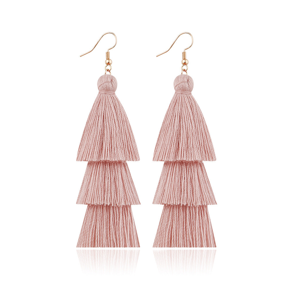 Pendientes De Borla Hechos A Mano, Pendientes Largos De Estilo étnico Retro Europeo Y Americano Para Mujer, Pendientes Personalizados Bohemios, Joyería
