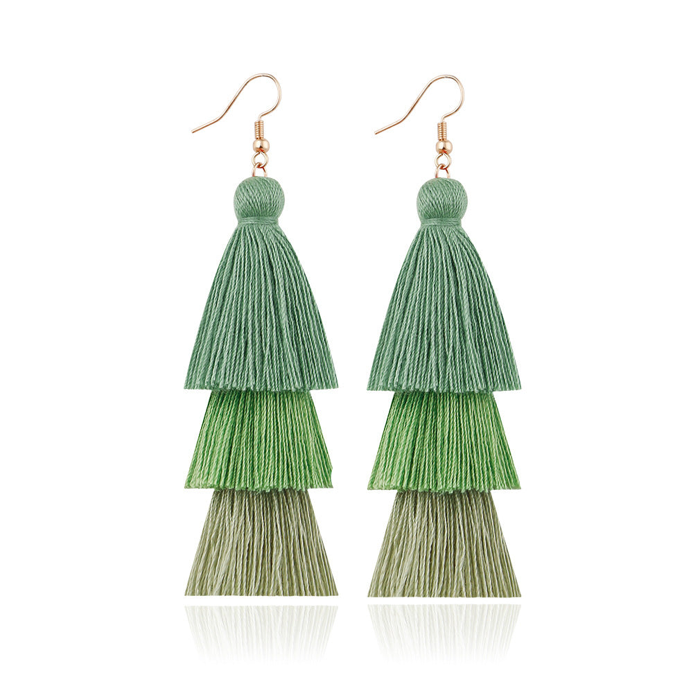 Pendientes De Borla Hechos A Mano, Pendientes Largos De Estilo étnico Retro Europeo Y Americano Para Mujer, Pendientes Personalizados Bohemios, Joyería