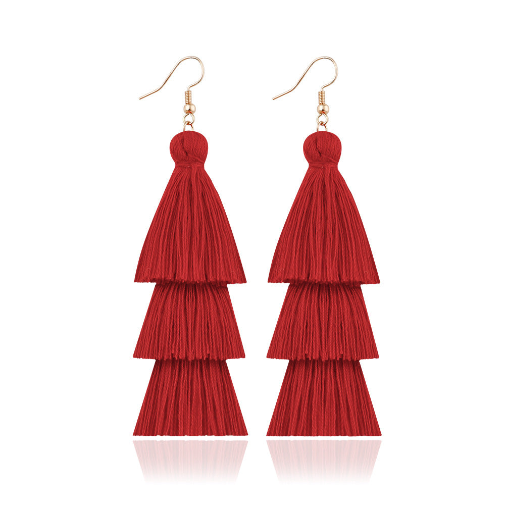 Pendientes De Borla Hechos A Mano, Pendientes Largos De Estilo étnico Retro Europeo Y Americano Para Mujer, Pendientes Personalizados Bohemios, Joyería