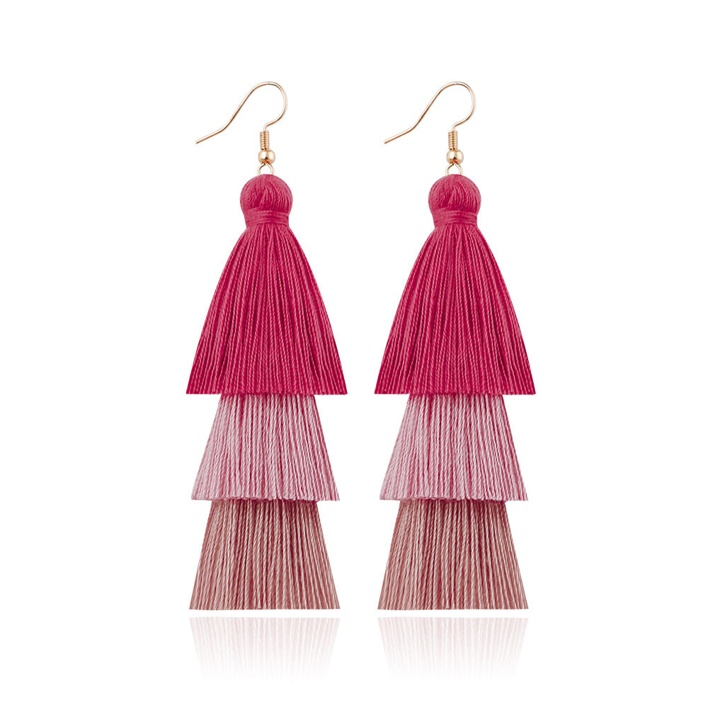 Pendientes De Borla Hechos A Mano, Pendientes Largos De Estilo étnico Retro Europeo Y Americano Para Mujer, Pendientes Personalizados Bohemios, Joyería