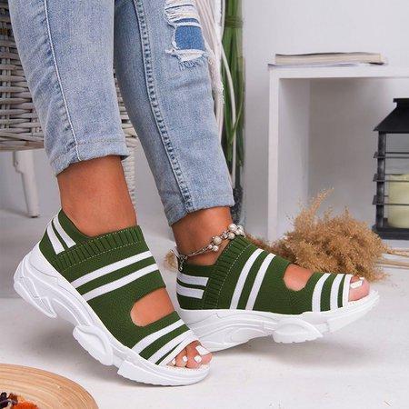 Sandalias de punta abierta grises casuales