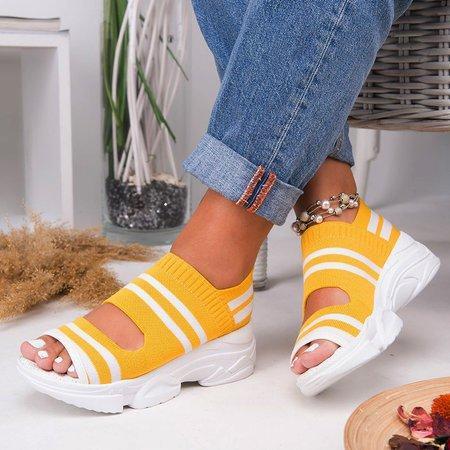 Sandalias de punta abierta grises casuales