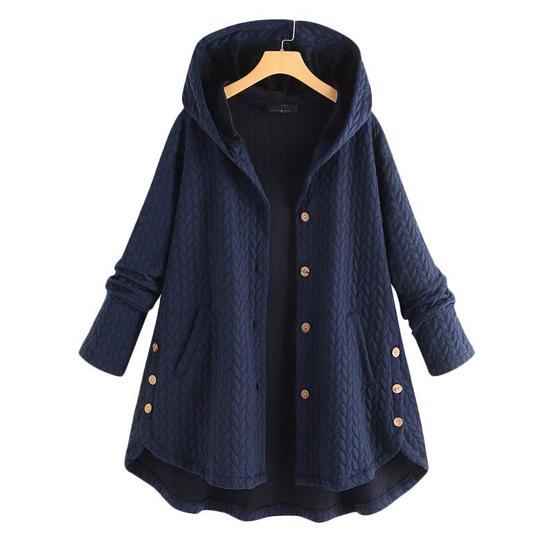 Chaqueta de algodón irregular de longitud media - MXbueno