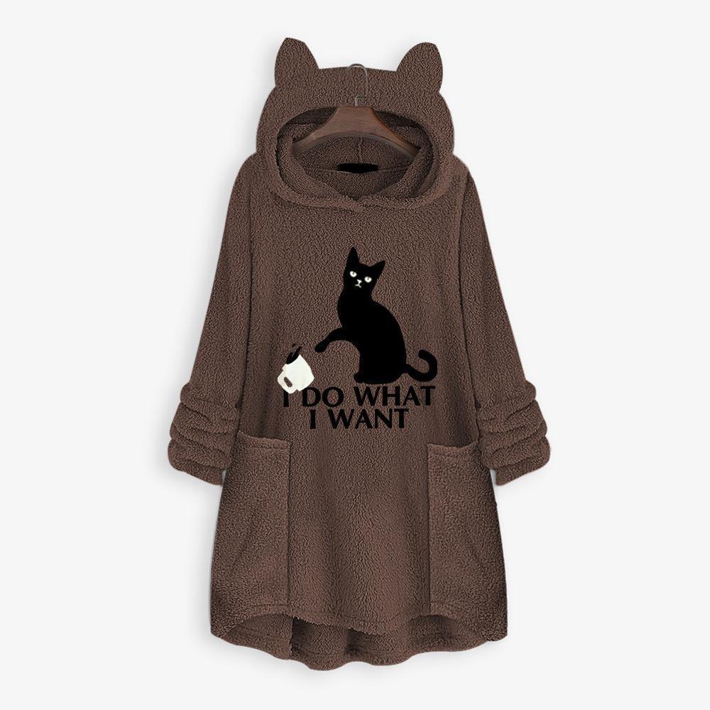 Suéter de doble cara con estampado Cat de doble cara - MXbueno