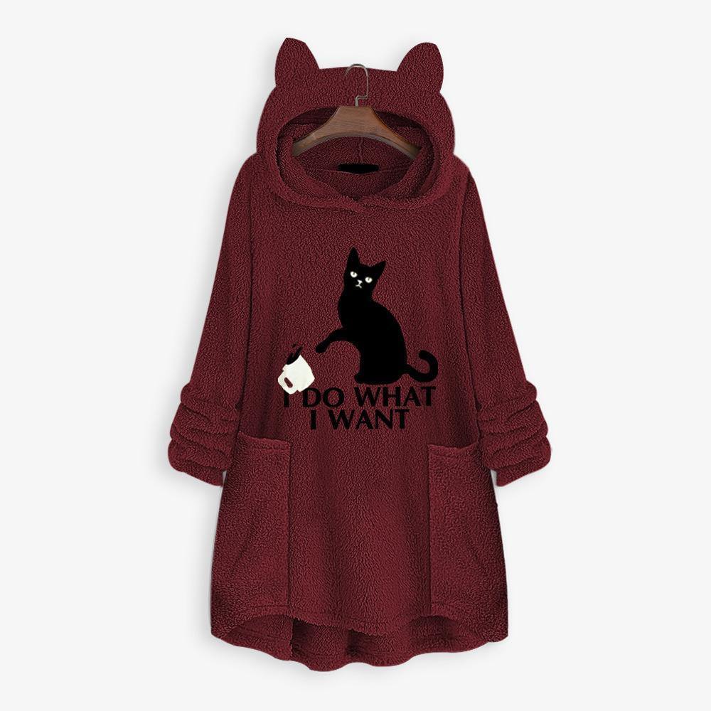 Suéter de doble cara con estampado Cat de doble cara - MXbueno