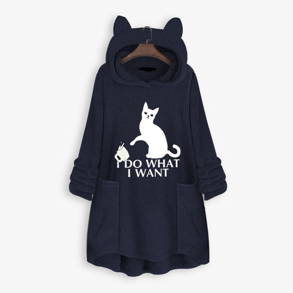 Suéter de doble cara con estampado Cat de doble cara - MXbueno