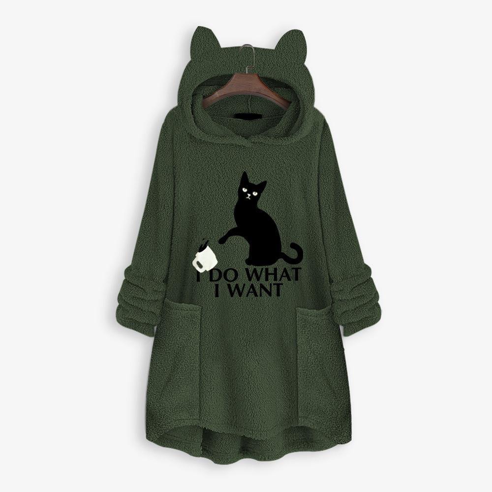 Suéter de doble cara con estampado Cat de doble cara - MXbueno