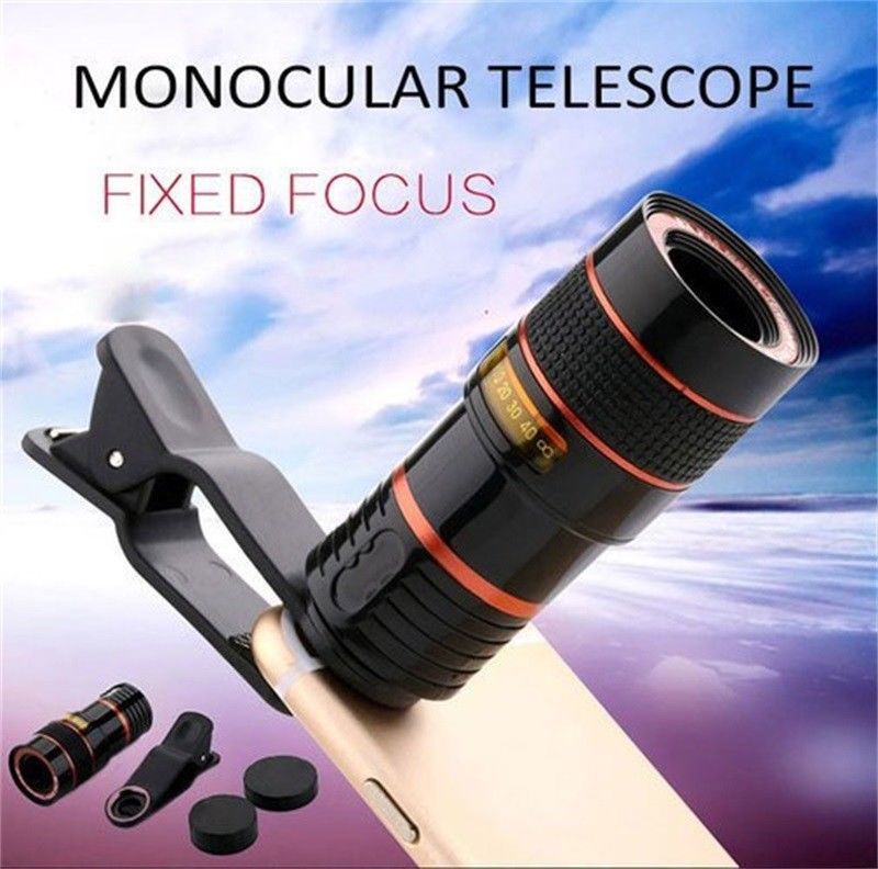 LENTE DE TELÉFONO MÓVIL TELESCÓPICO CON ZOOM 8X & 12X