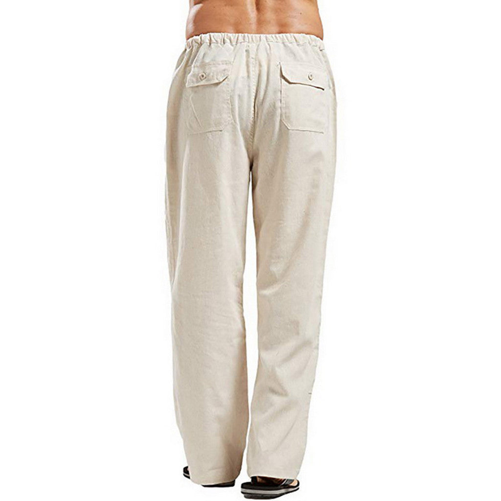Multi colores pantalones de lino para hombre