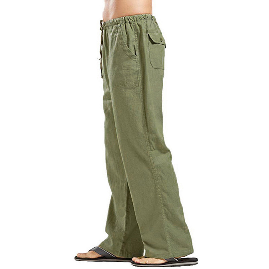 Multi colores pantalones de lino para hombre
