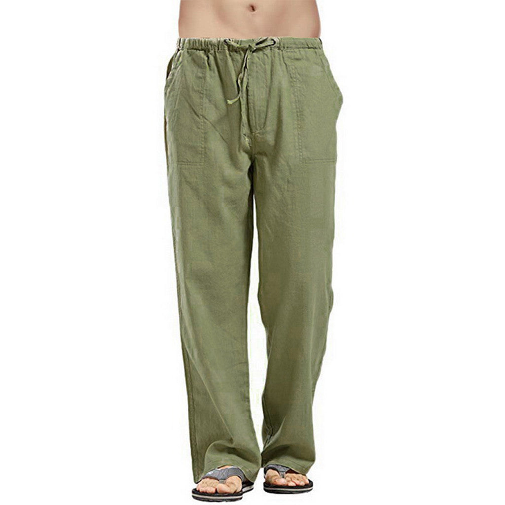 Multi colores pantalones de lino para hombre