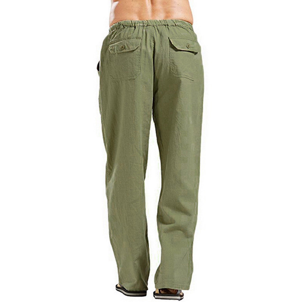 Multi colores pantalones de lino para hombre
