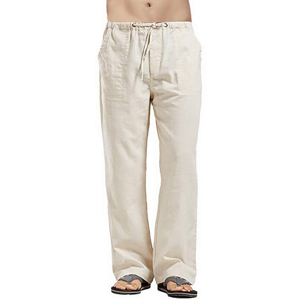 Multi colores pantalones de lino para hombre