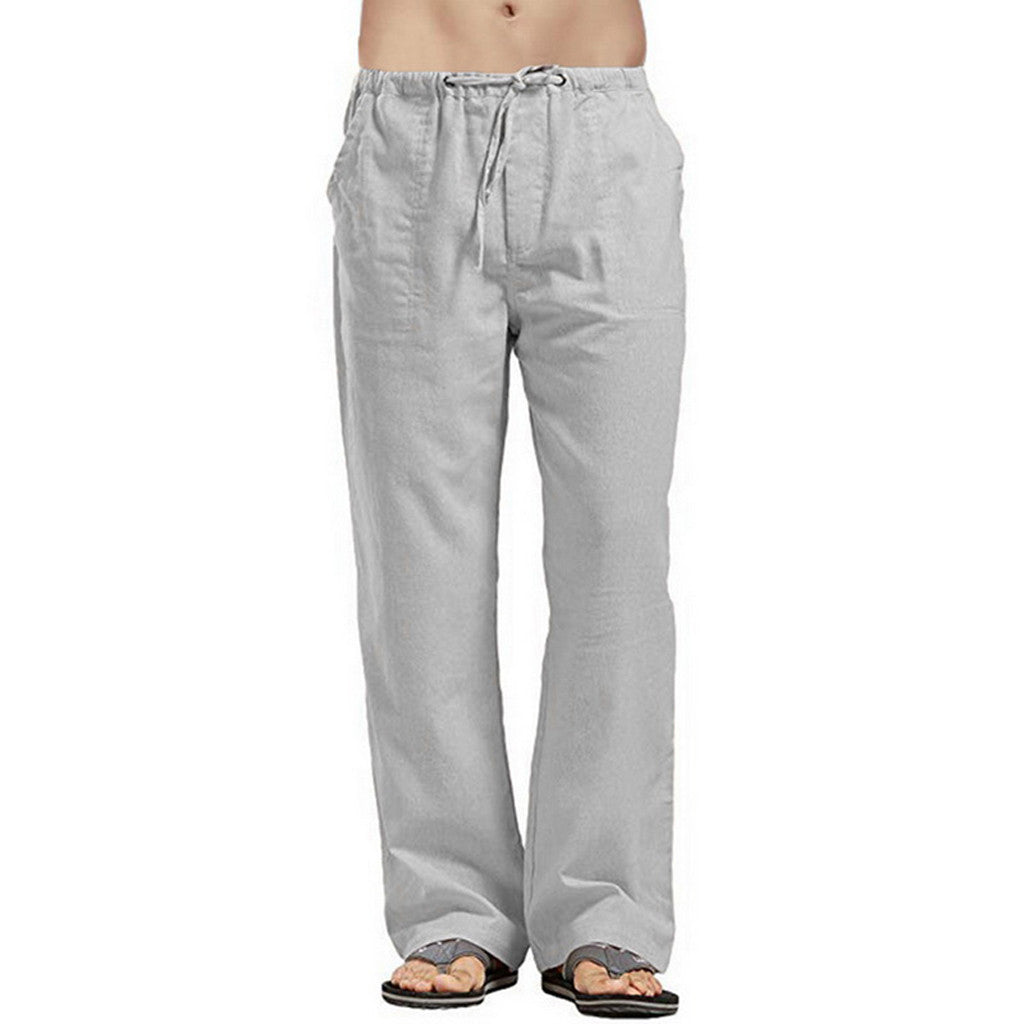 Multi colores pantalones de lino para hombre